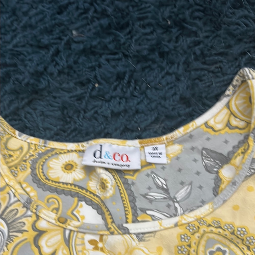 EUC Denim and Co. half length sleeved shirt in 3x